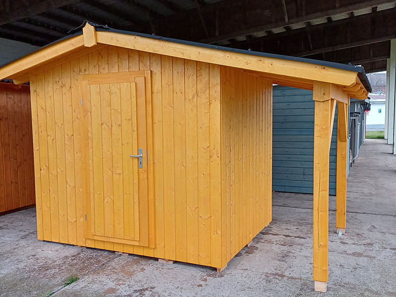 Gerätehaus mit Schleppdach 1 m breit